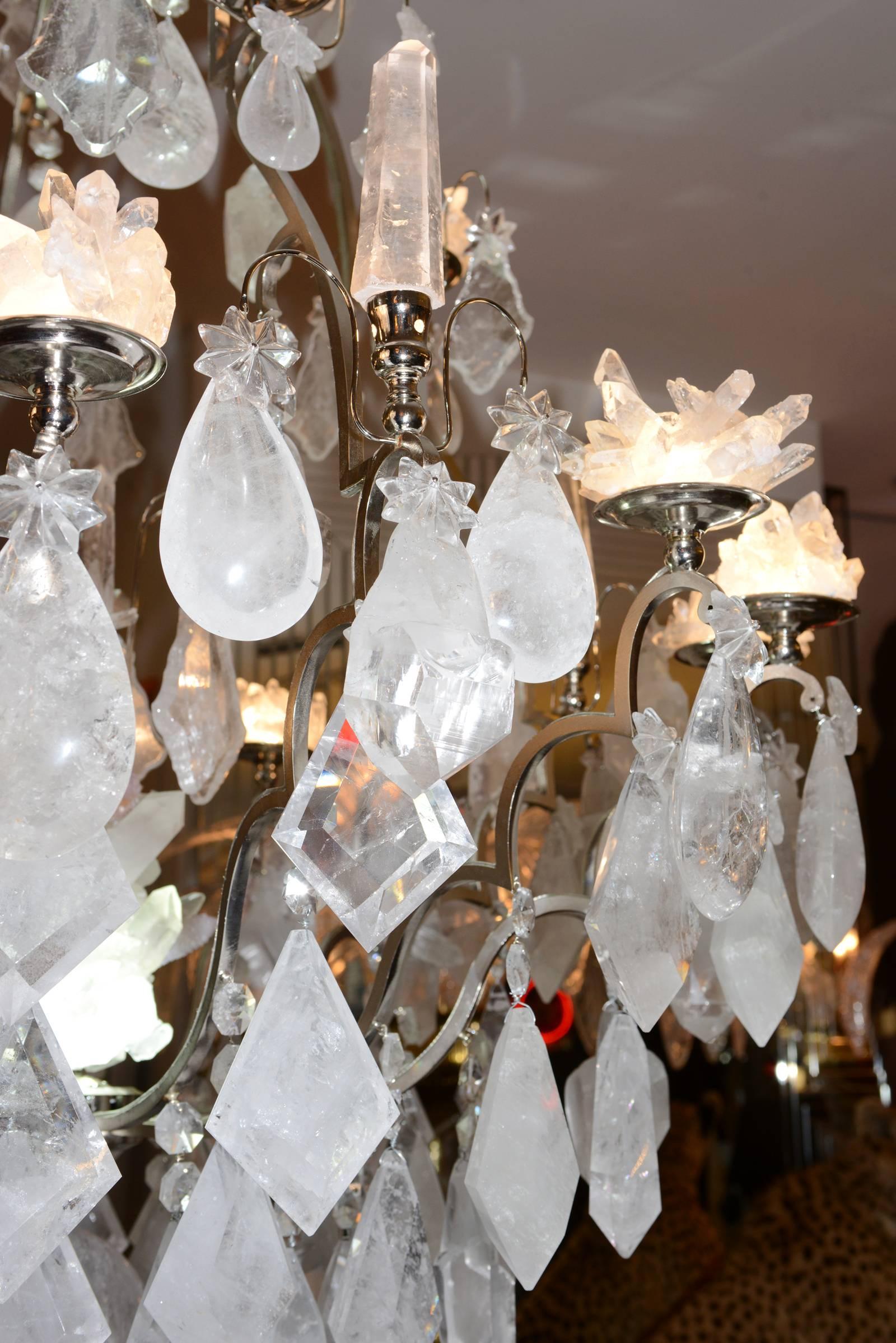 natural crystal chandelier