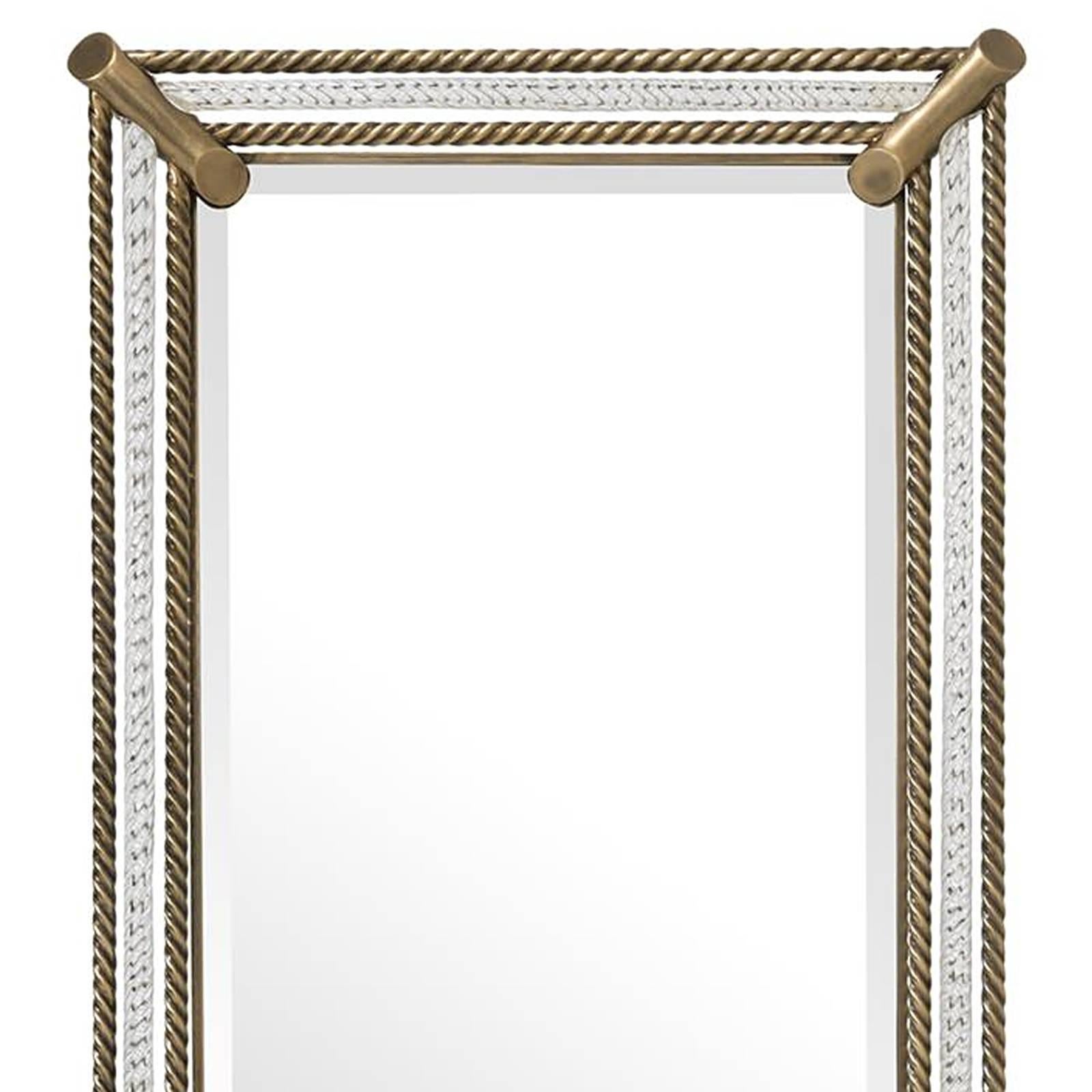 vintage brass mirror