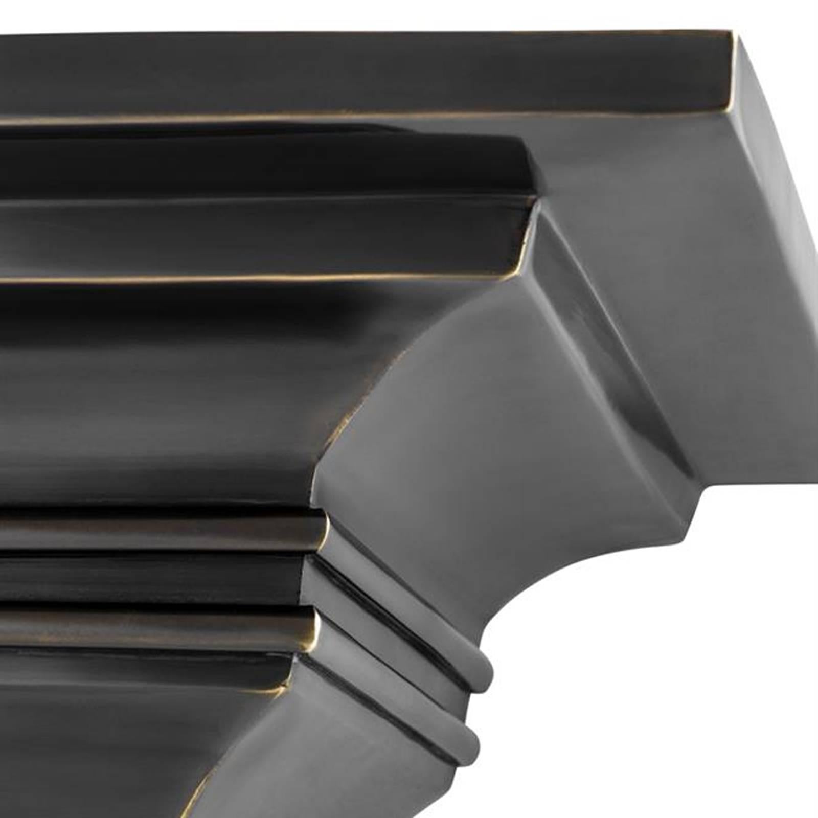 Contemporary View Wall Console in Bronze Finish