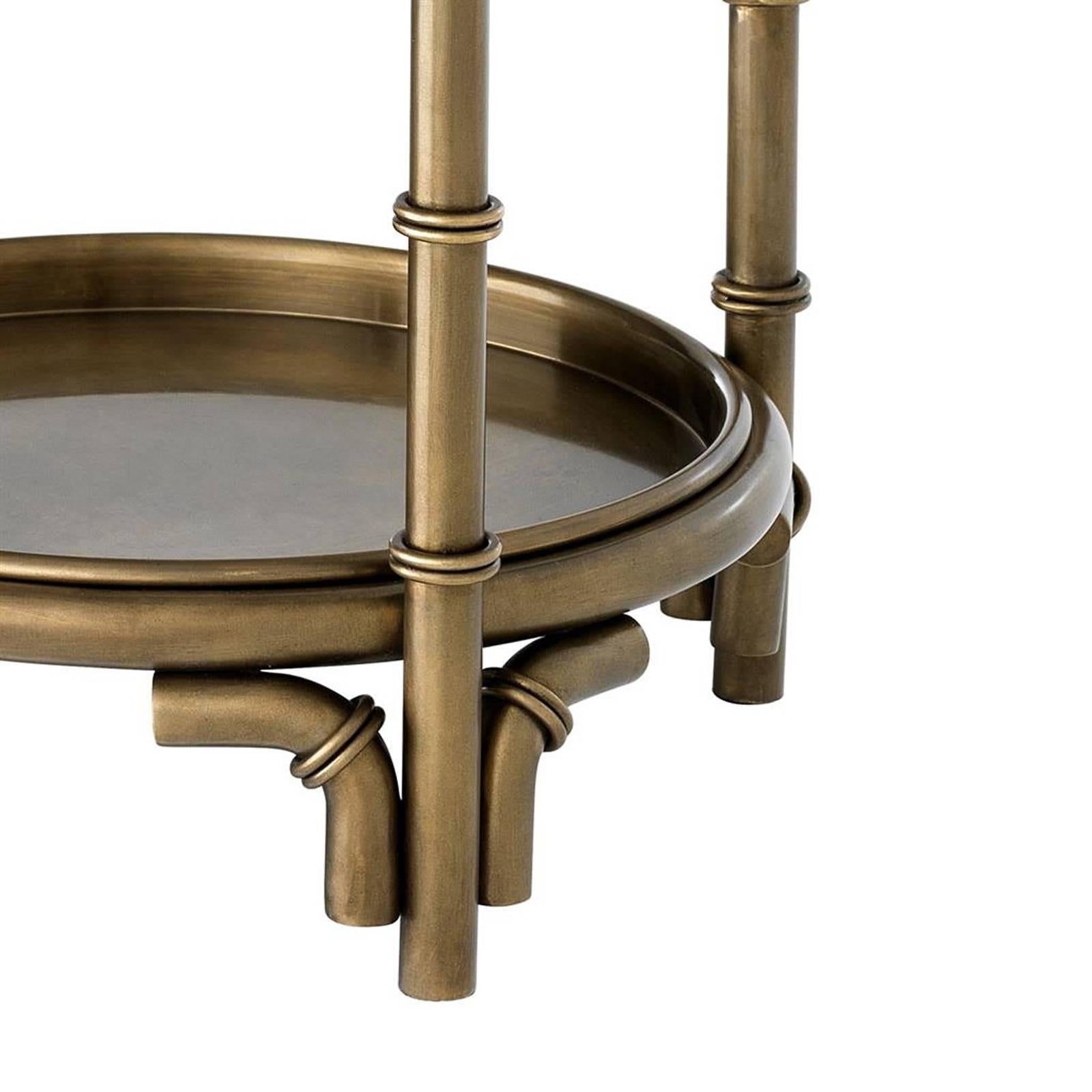 Polished Islands Umbrella Stand in Vintage Brass or Stainless Steel Finish