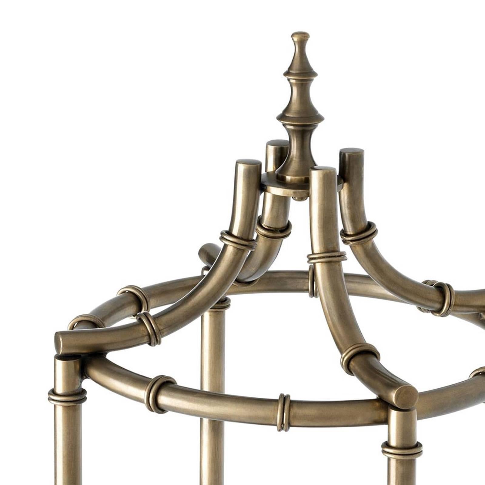 Indian Islands Umbrella Stand in Vintage Brass or Stainless Steel Finish