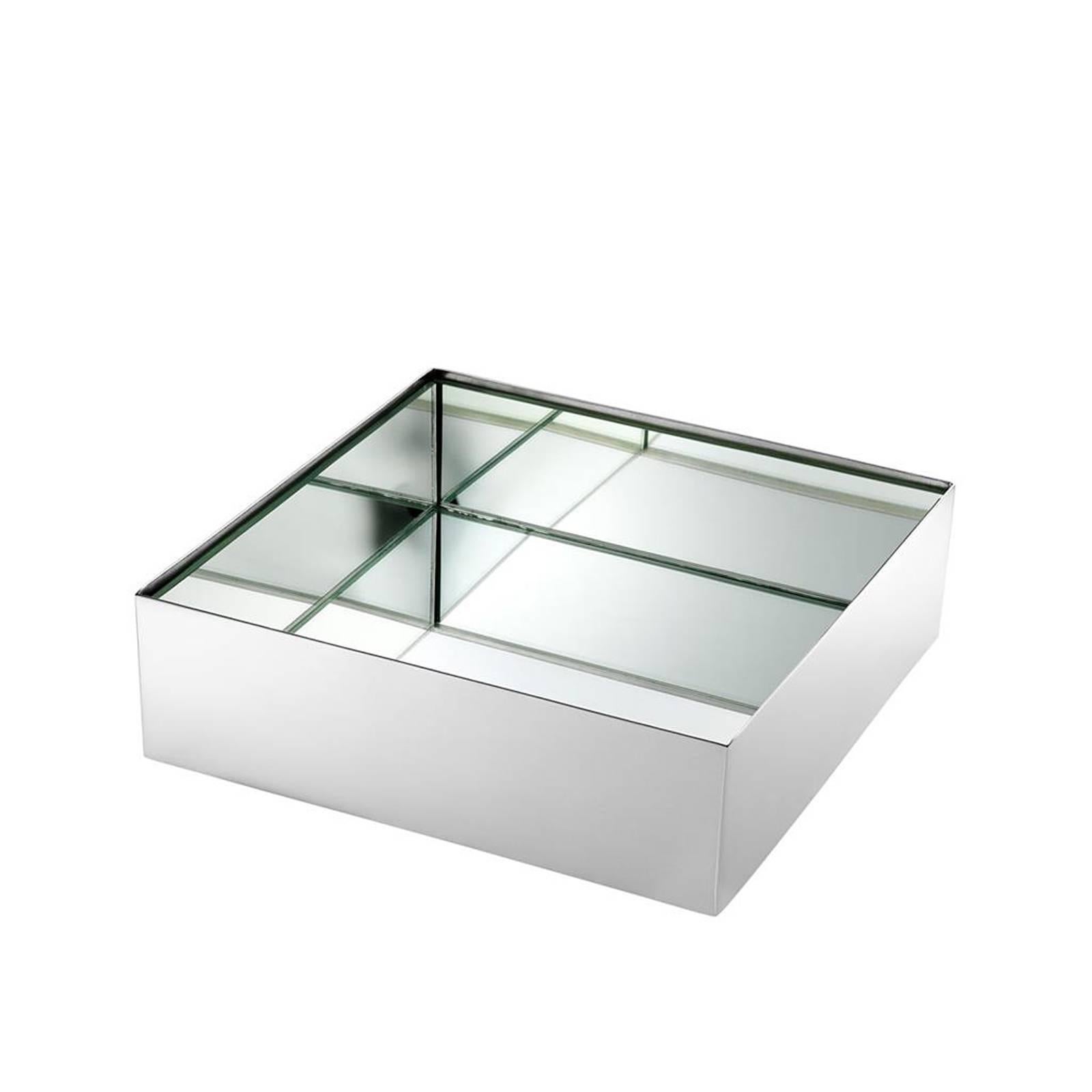 Polished Clear Box in Nickel Finish and Clear Glass