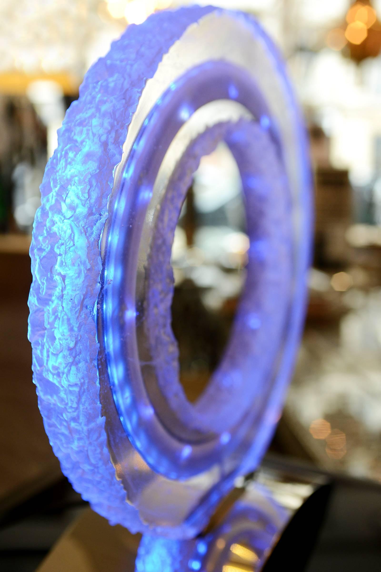 Stainless Steel Blue Ring Medium Clock Crystal, 2017