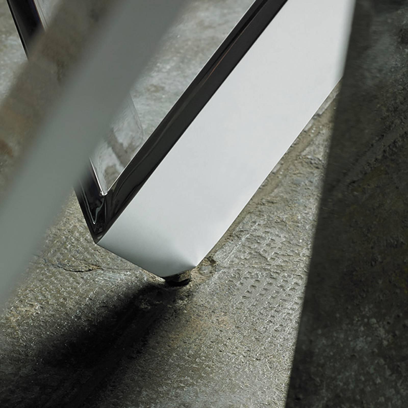 French Starway Table in Polished Mirror Stainless Steel Base