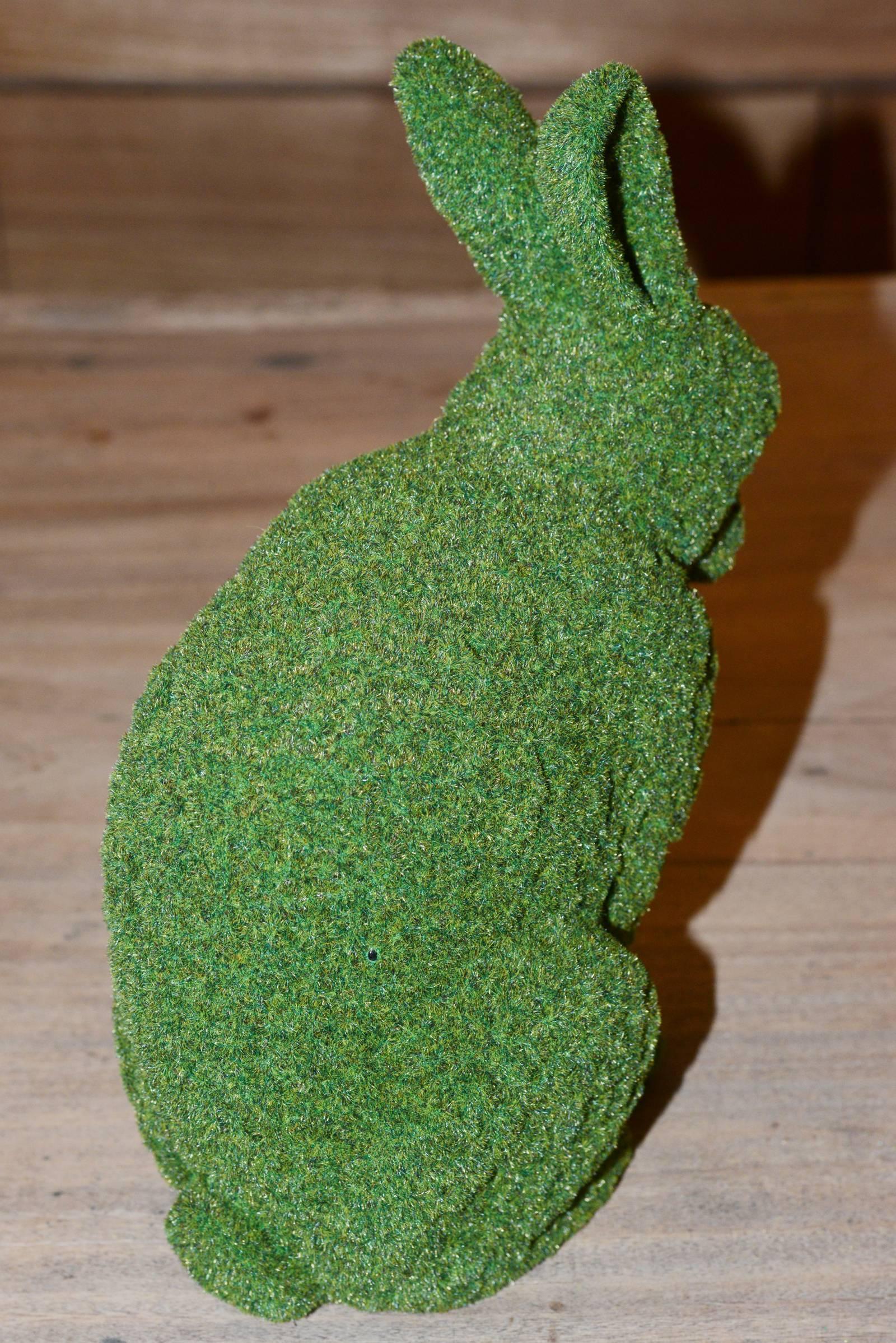 Garden Rabbit Sculpture in Synthetic Turf 2