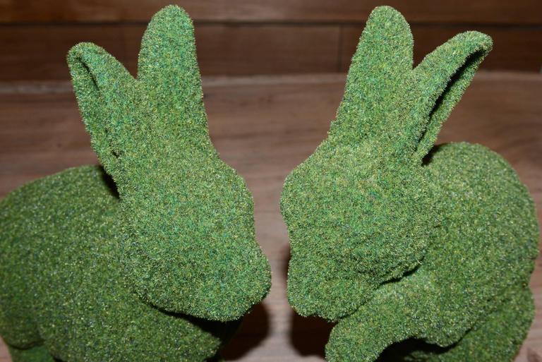Garden Rabbit Sculpture in Synthetic Turf at 1stDibs