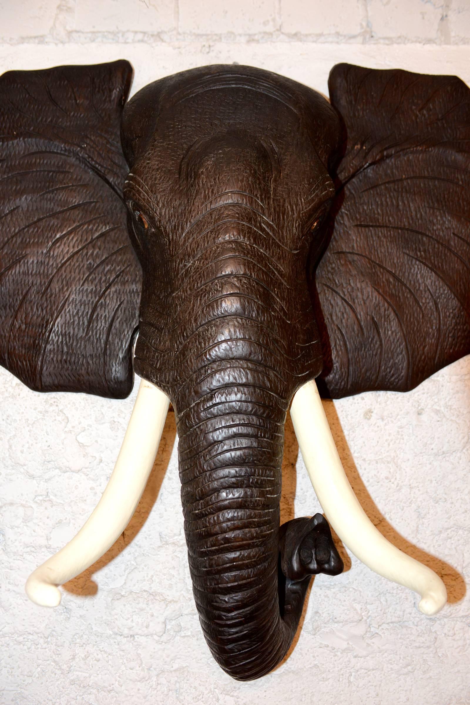 elephant head wood