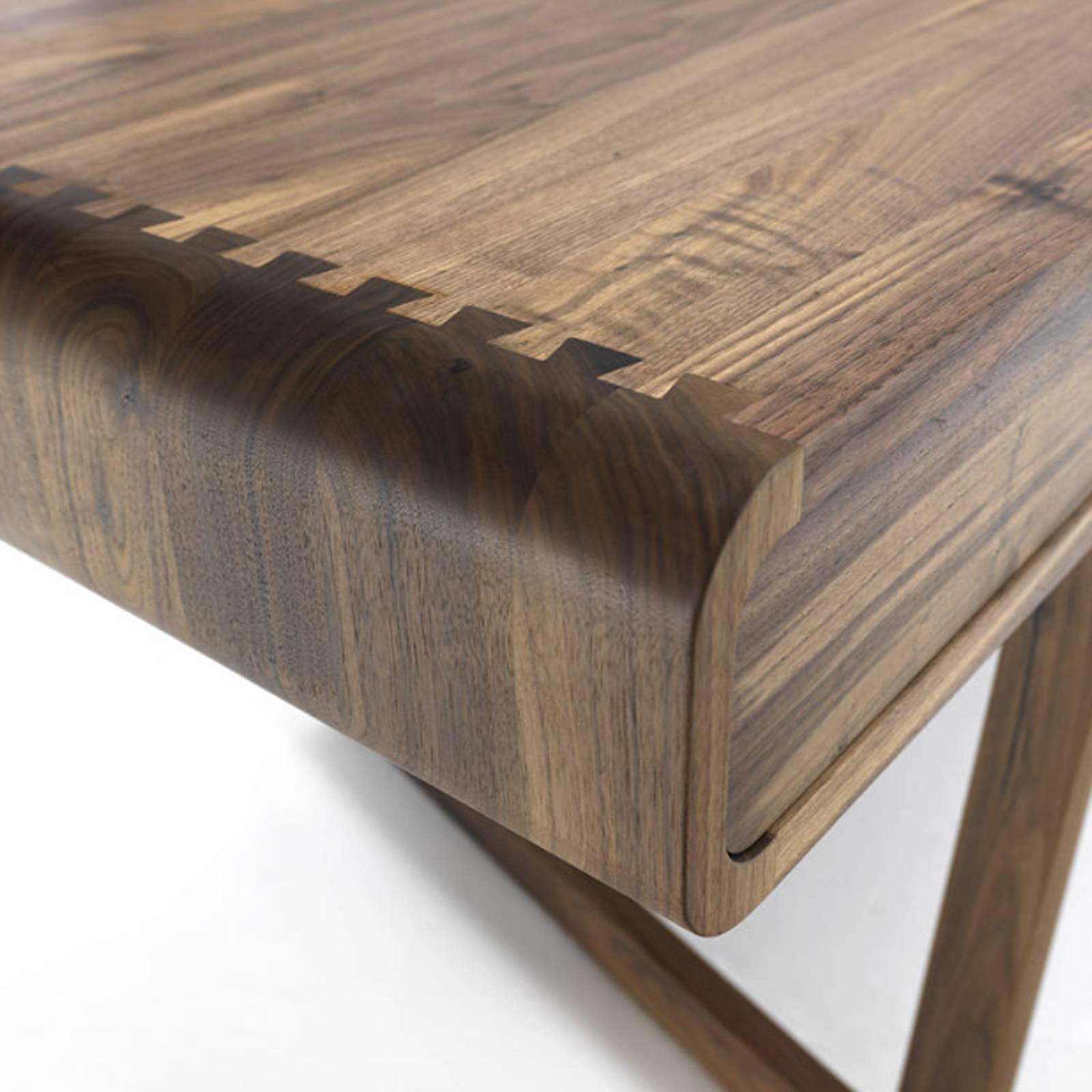Italian Stylish Office Desk in Solid Walnut Wood
