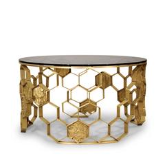 Bee Nest Coffee Table in Matte Brass Finish
