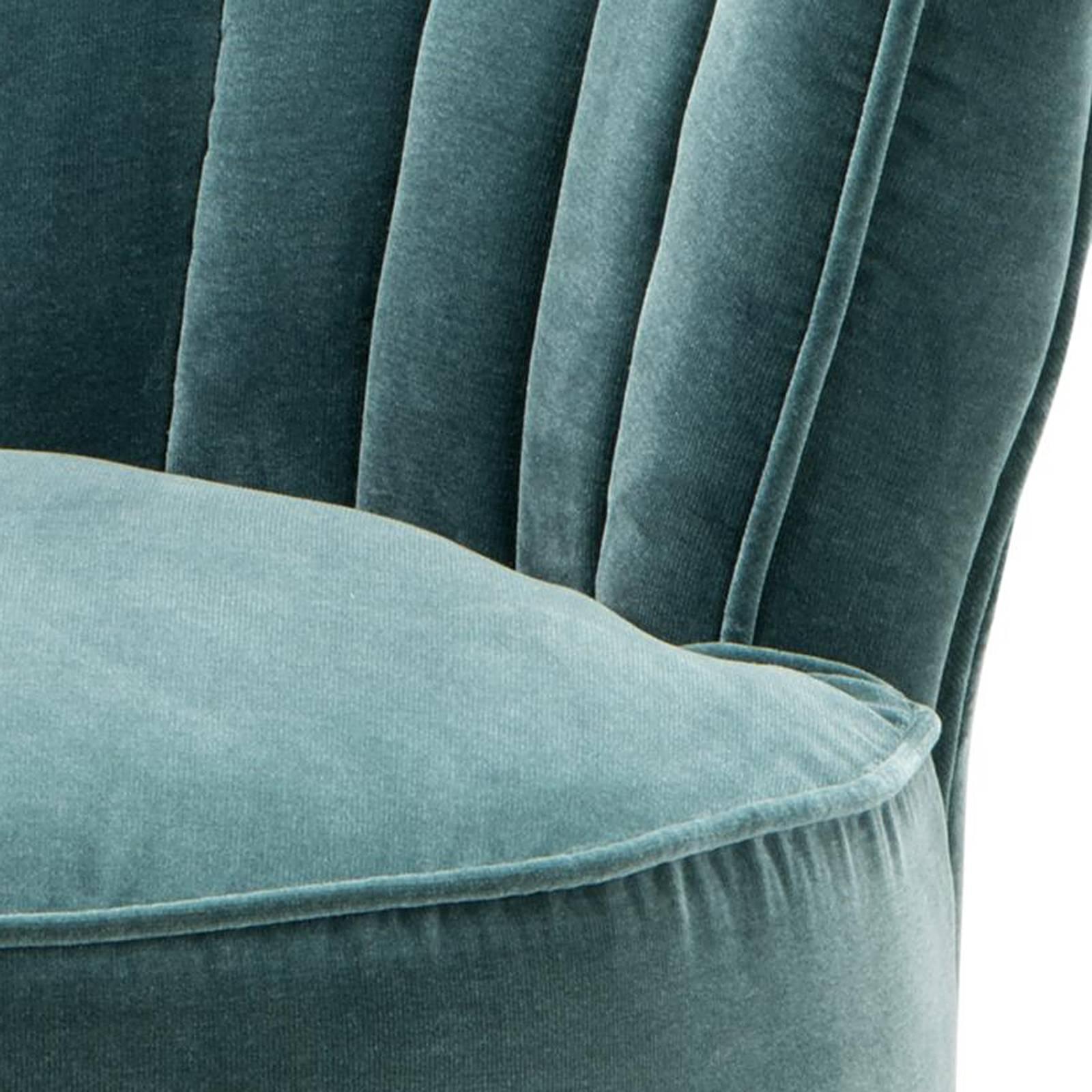 Chinese Wing Chair Left with Turquoise or Black Velvet Fabric