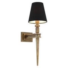 Austerlitz Single Wall Lamp in Vintage Brass or in Nickel Finish