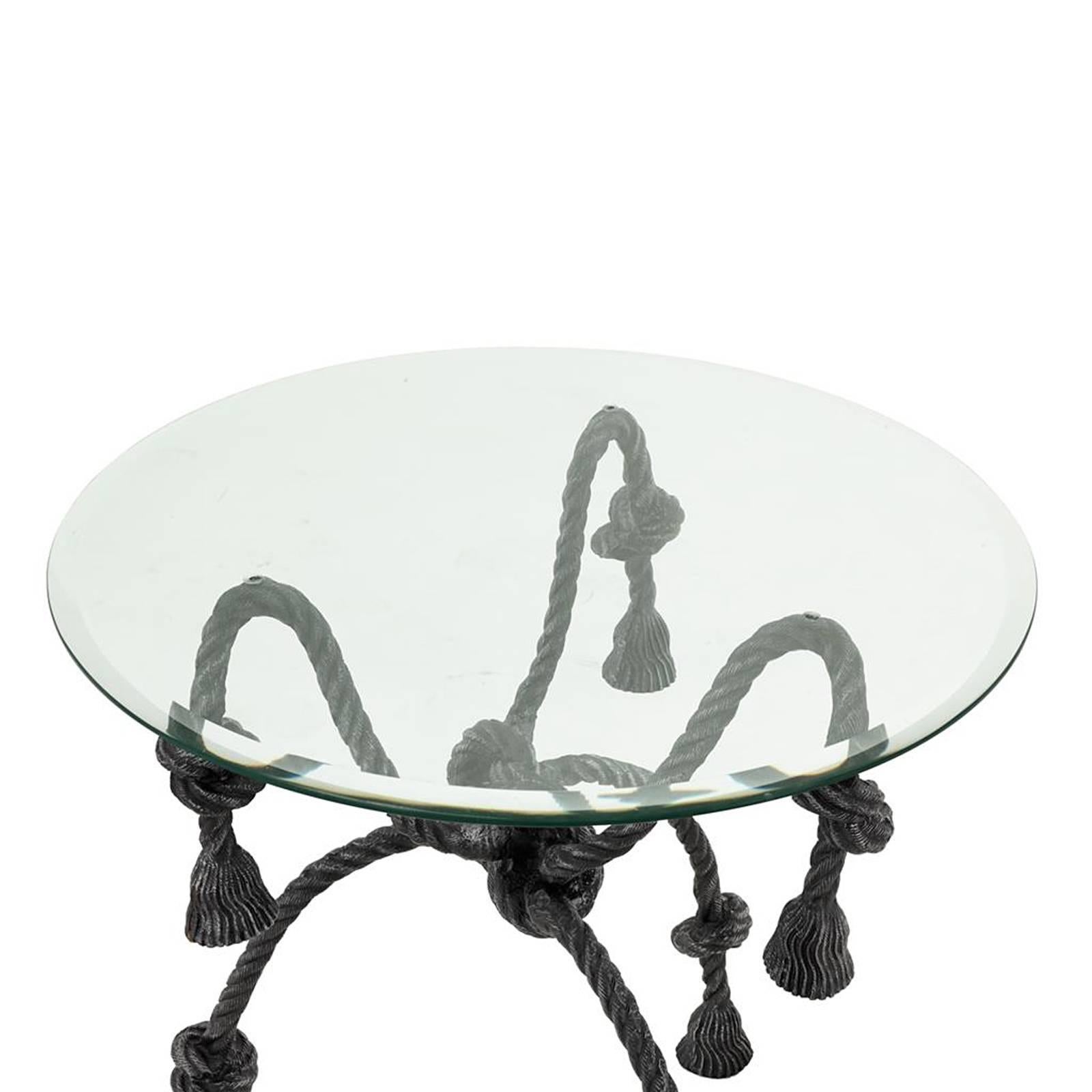 Intertwine Side Table in Gunmetal Finish In Excellent Condition In Paris, FR