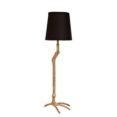 Ostrich Table Lamp in Vintage Brass or Nickel Finish