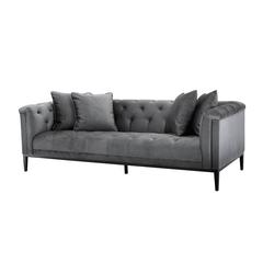 Grand Office Sofa with Granite Grey Fabric