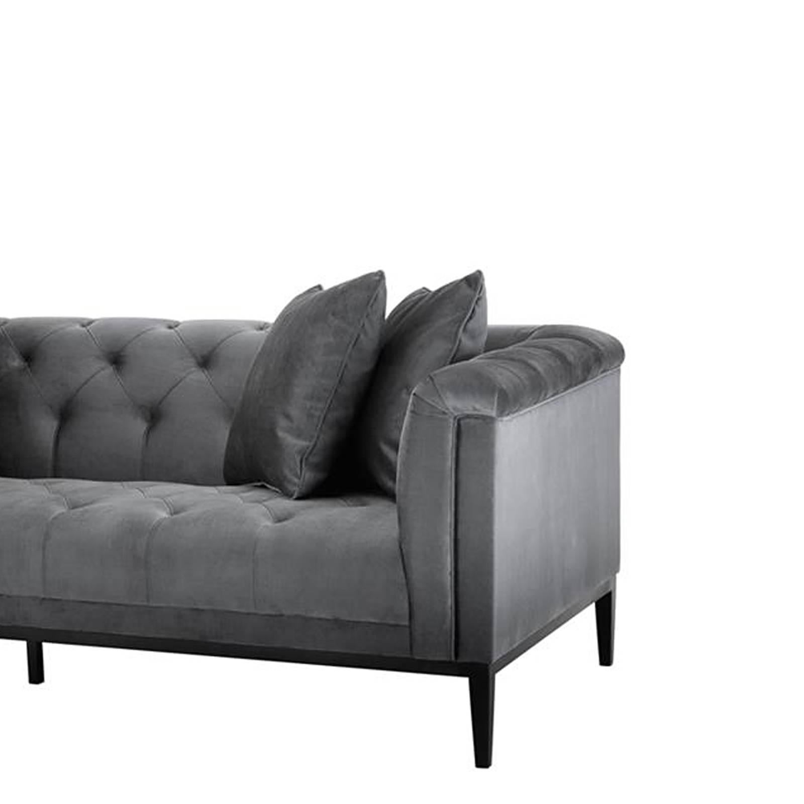 Chinese Grand Office Sofa with Granite Grey Fabric