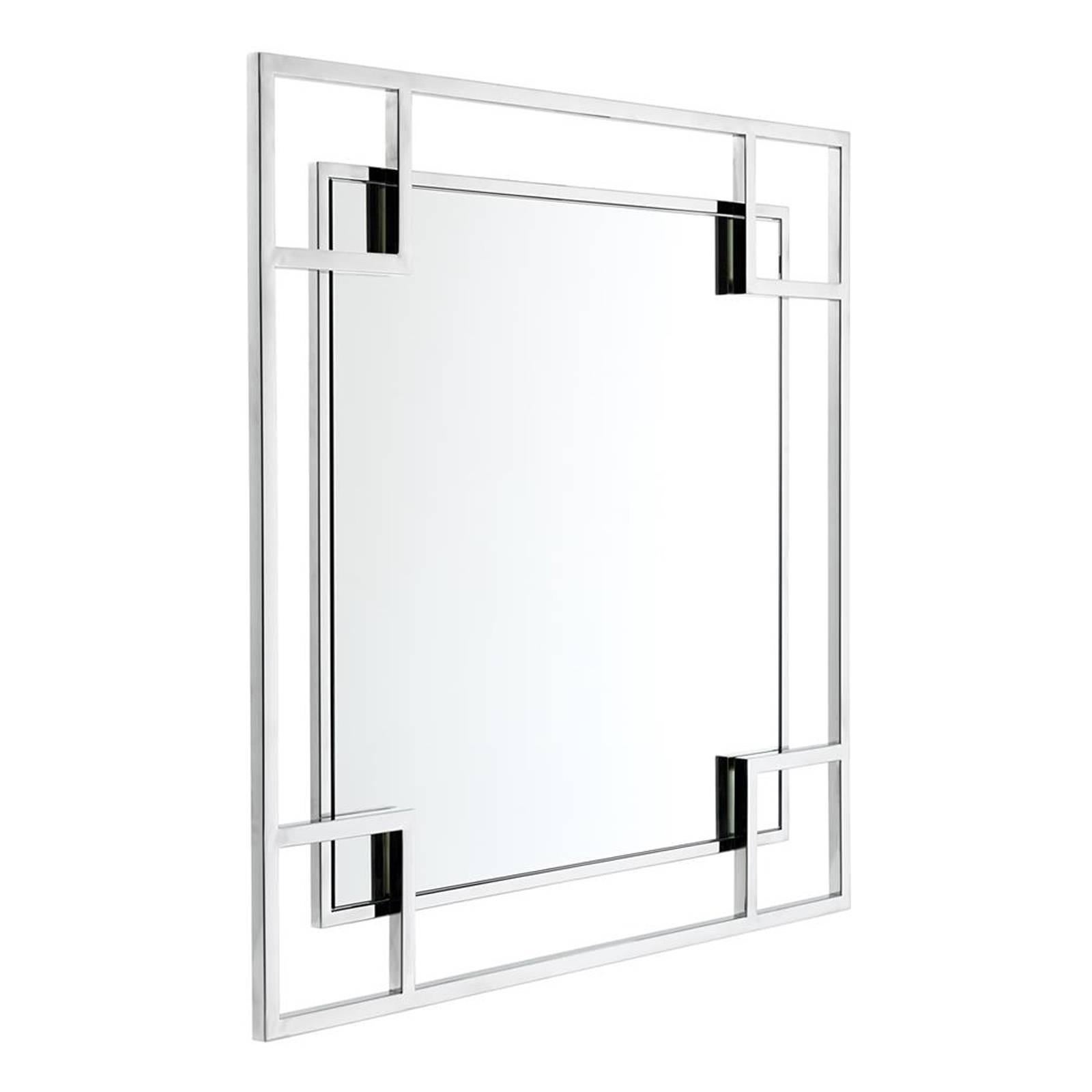 Mirror slim square with polished stainless 
steel frame and square mirror glass.
Also available in gold finish.
Pacific Cmpagnie collection.