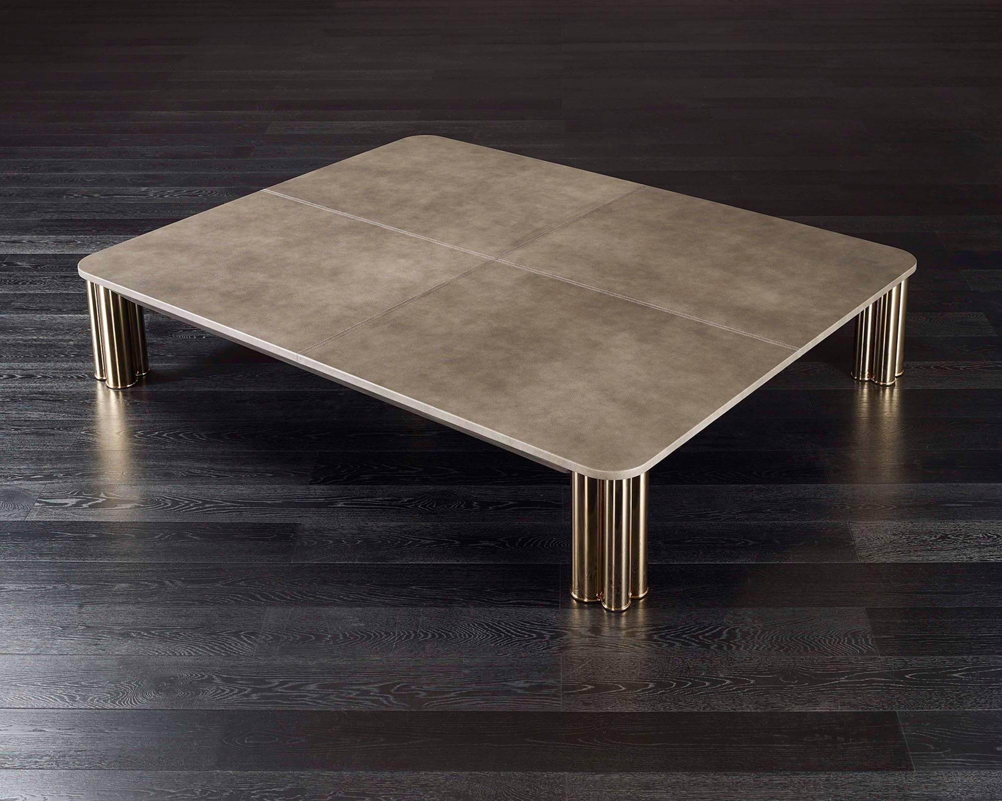 Ambra Coffee Table with Calacatta Oro Marble Top or Other Finishes In Excellent Condition For Sale In Paris, FR