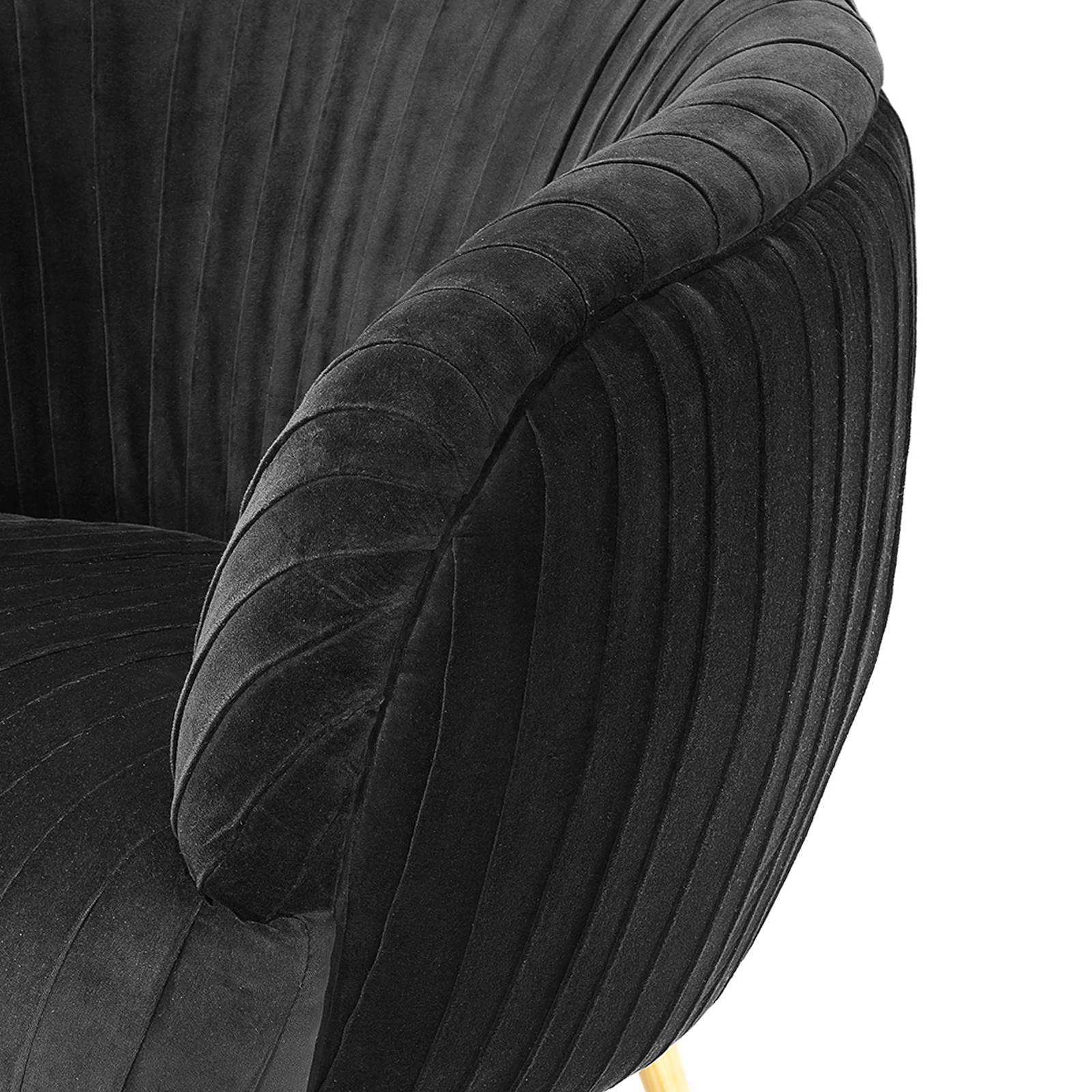 Hand-Crafted Diana Armchair in Blue Soft or Black Soft Velvet For Sale
