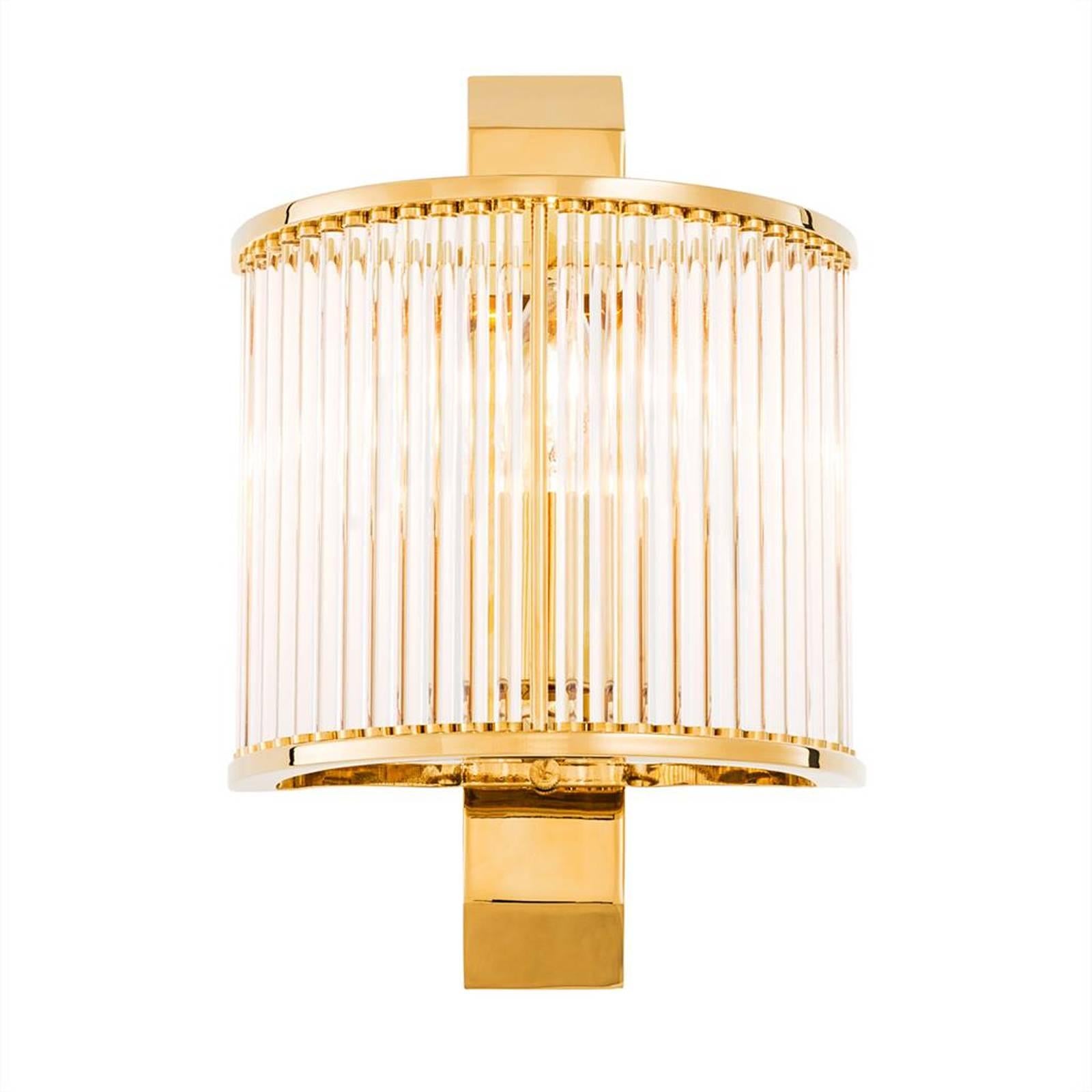 Chinese Grand Corridor Wall Lamp in Gold Finish or Polished Stainless Steel