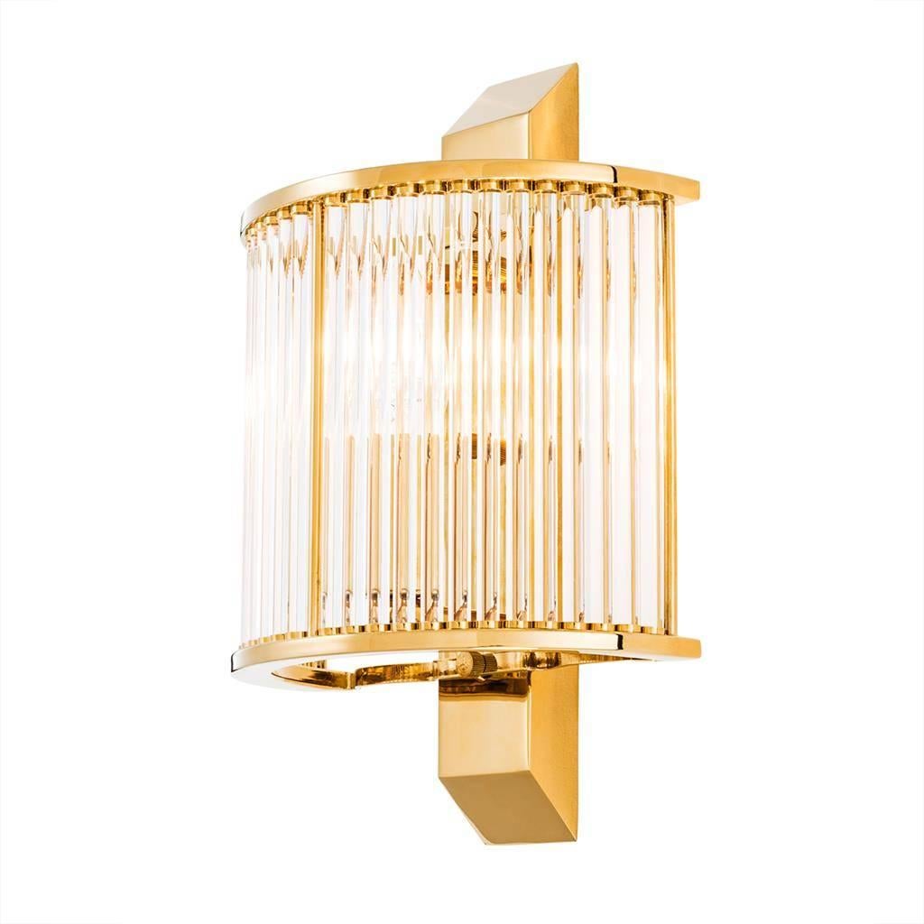 Grand Corridor Wall Lamp in Gold Finish or Polished Stainless Steel