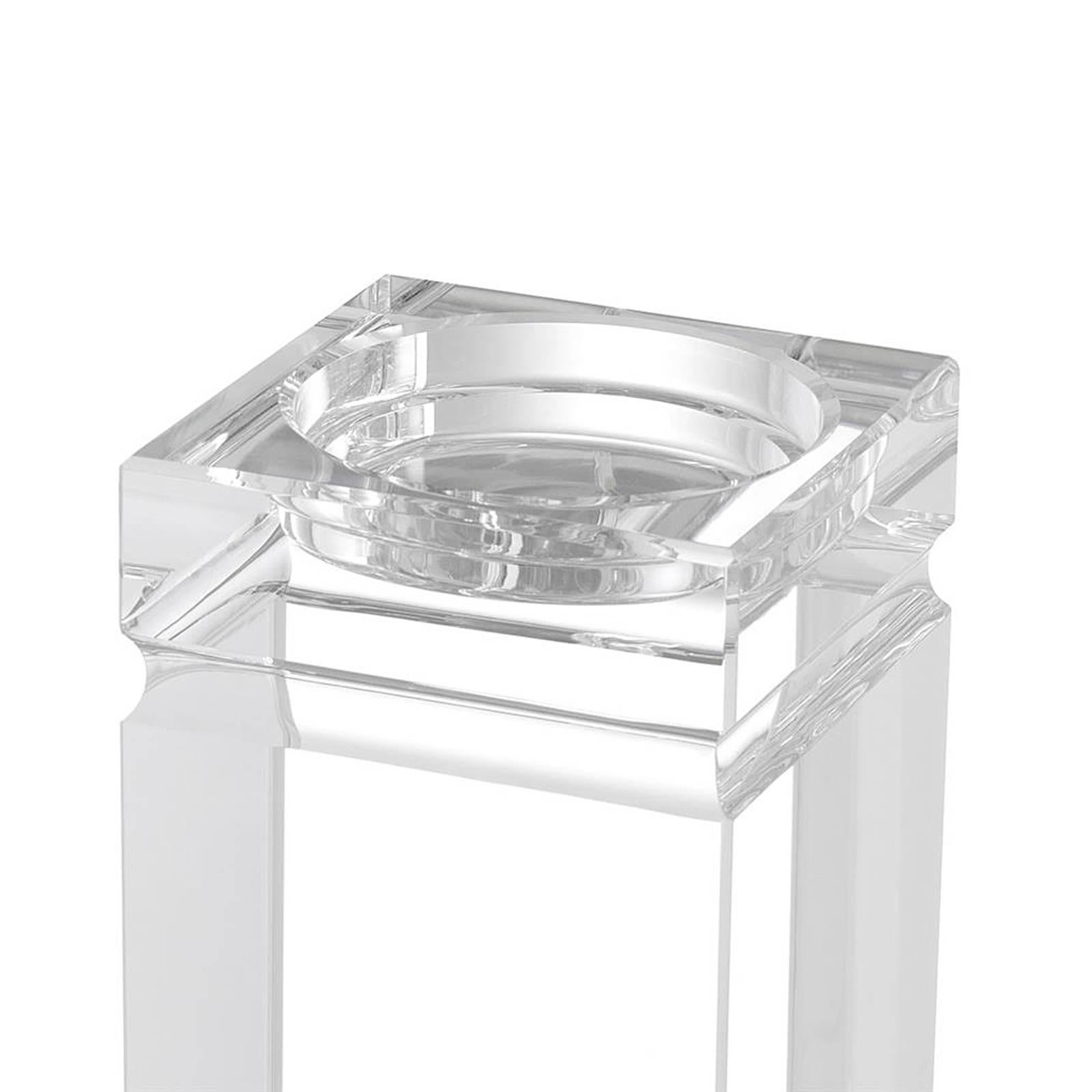 Crystal Tour 'L' Candleholder in Crystal Glass 1
