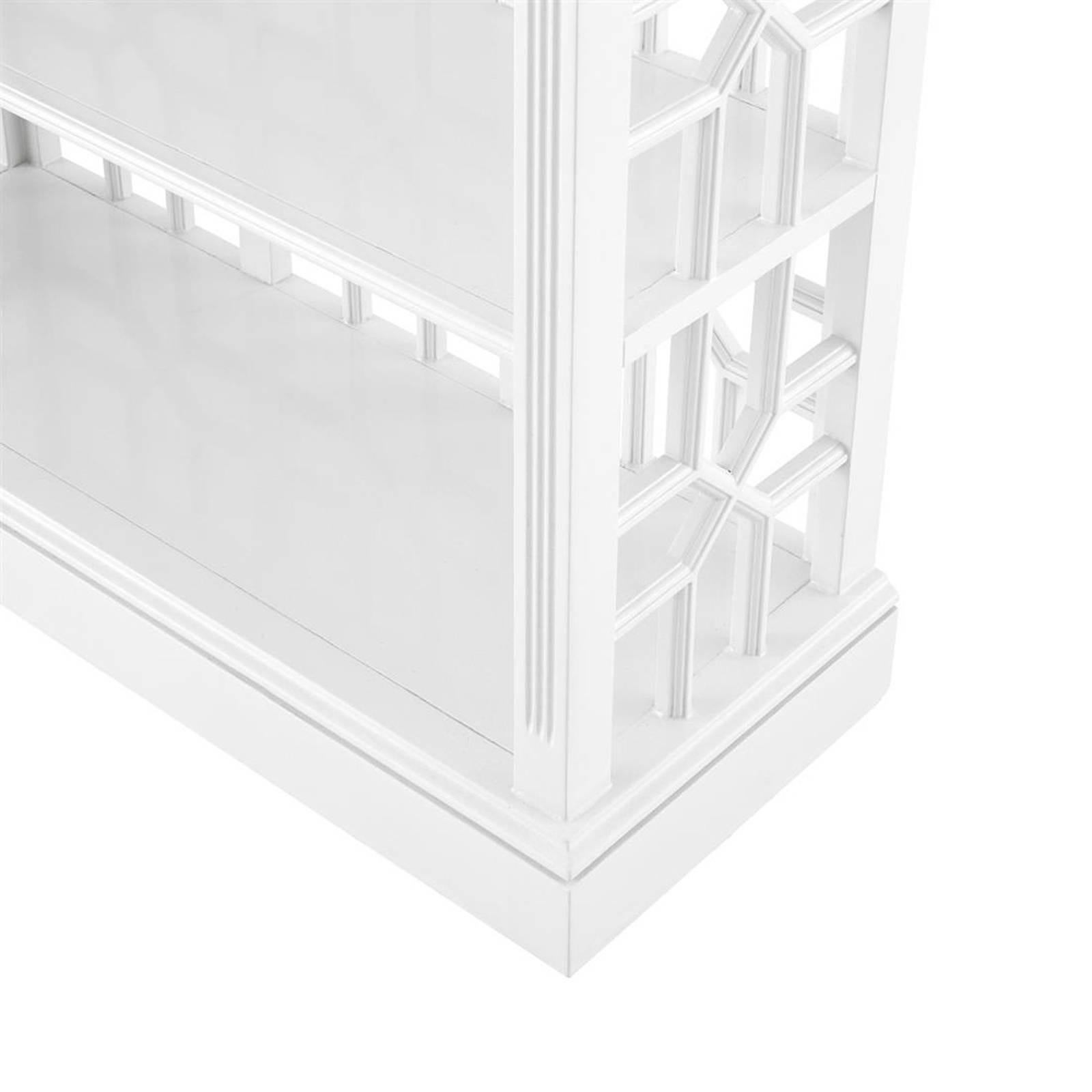Otello White Cabinet in Solid Mahogany Wood White Finish 1