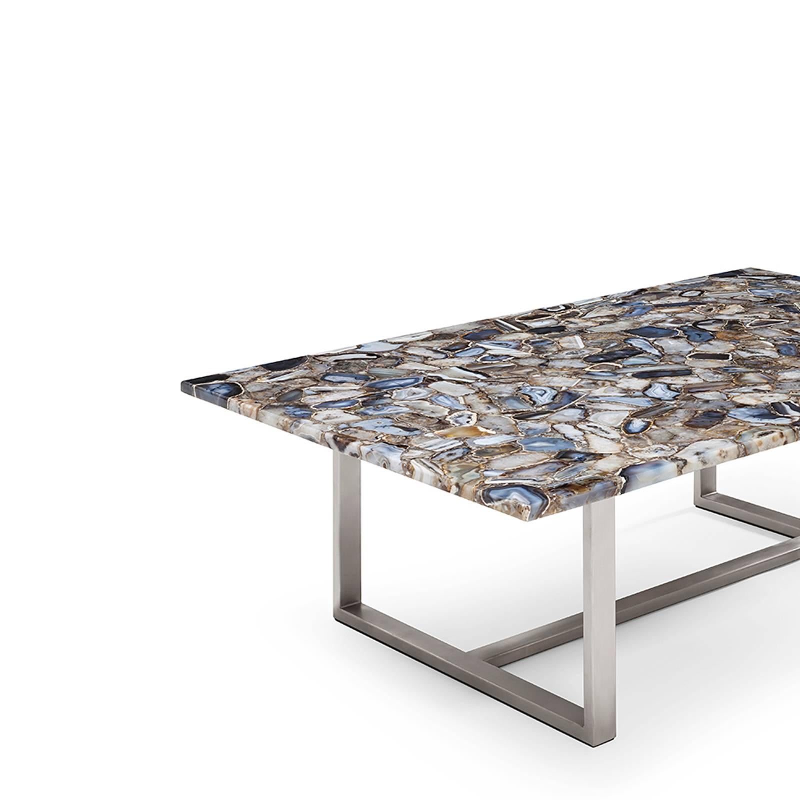 italien Table basse en pierre d'agate en vente