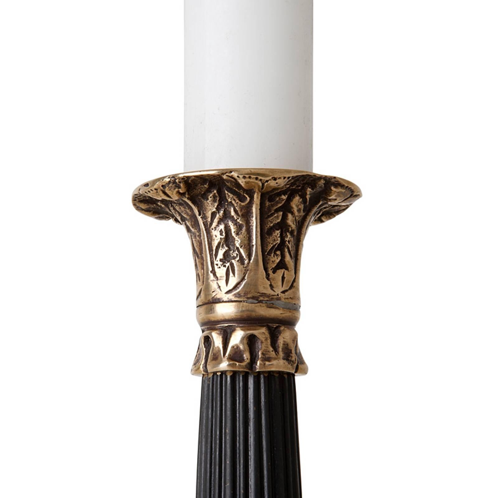 Indian Chevalier Candle Holder in Brass Finish or Nickel Finish