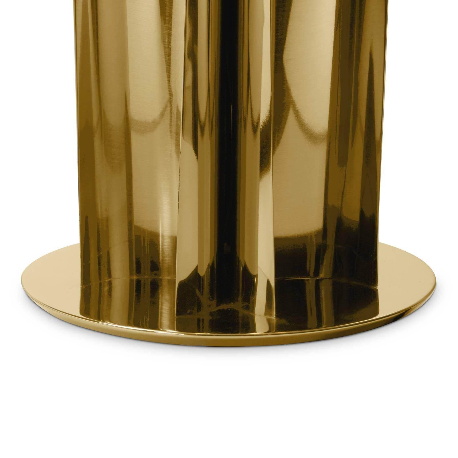 Brush Brass Table Lamp For Sale 1