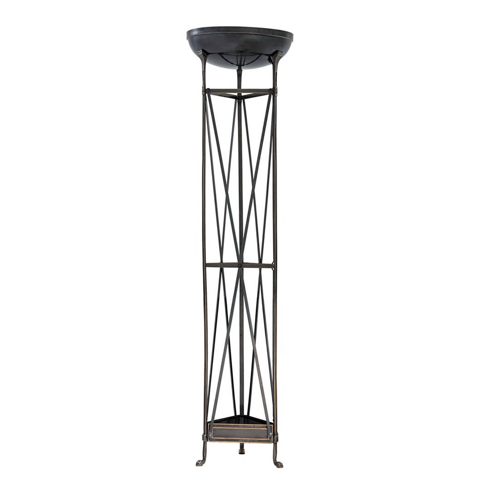 Axel Floor Lamp in Antique Silver Plated or Bronze Finish 1