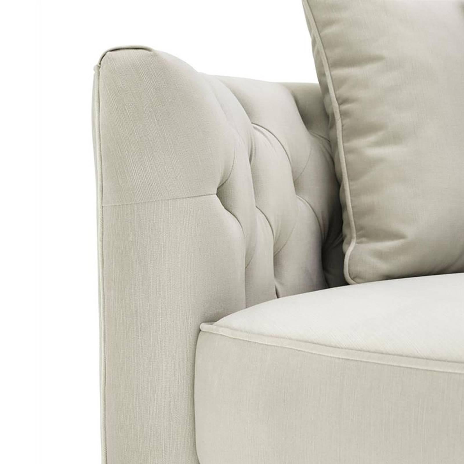 Erganza Round Sofa in Pebble Grey Fabric In Excellent Condition In Paris, FR