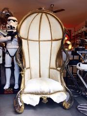 Zebra High Armchair with Kudu and Buffalo Horns