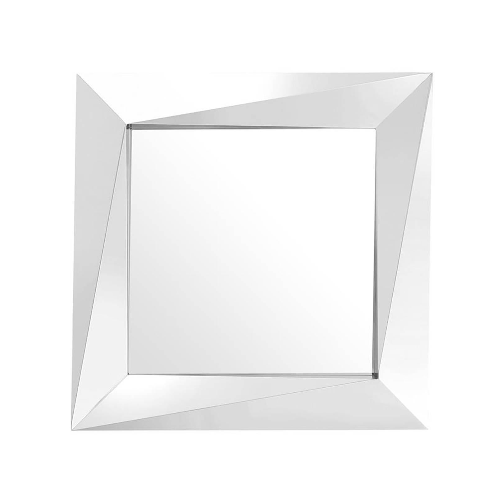 Axis Square Mirror in Gold Finish or in Polished Stainless Steel 3