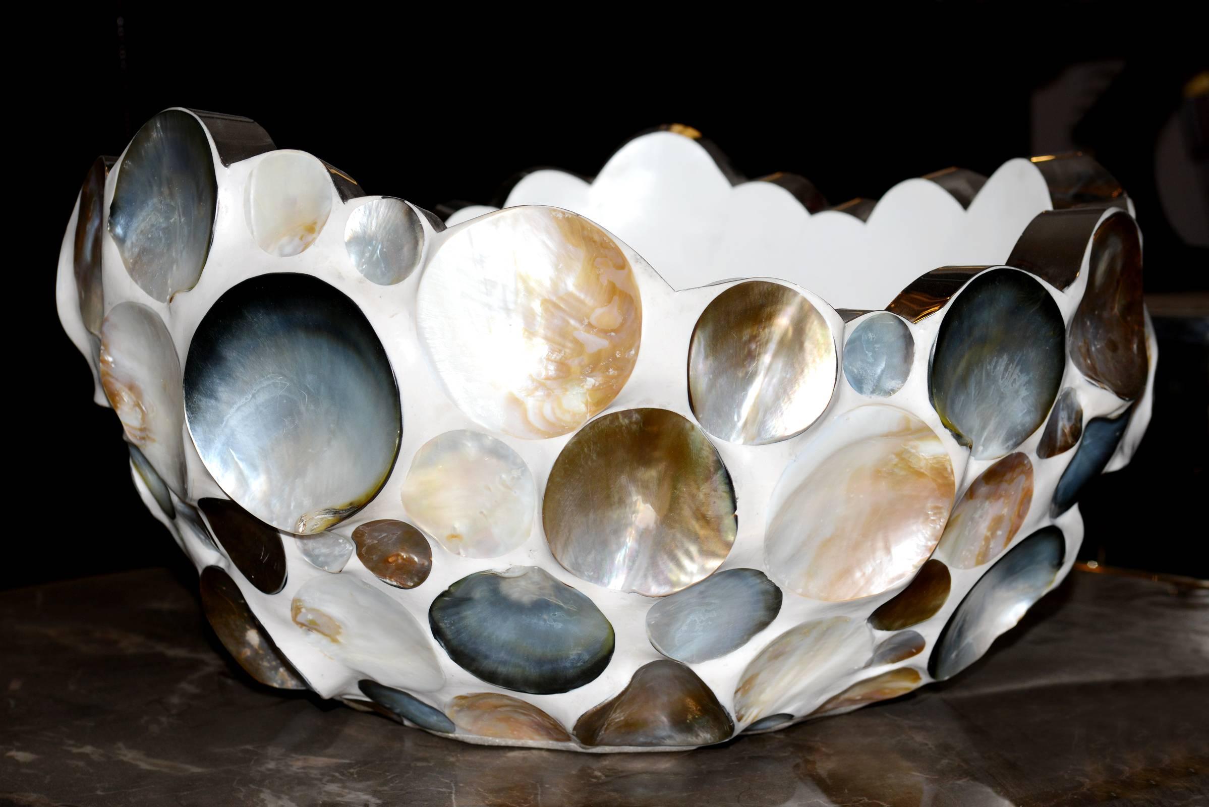 Hand-Crafted Shell Cup Mother-of-Pearl Made in Netherlands in 2016