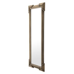 Scuadro Mirror with Antique Brass Finish Rectangular Frame