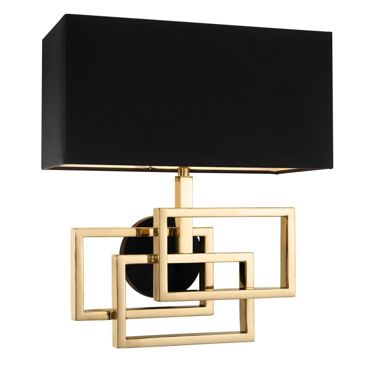 Frames Wall Lamp in Polished Brass or in Nickel Finish