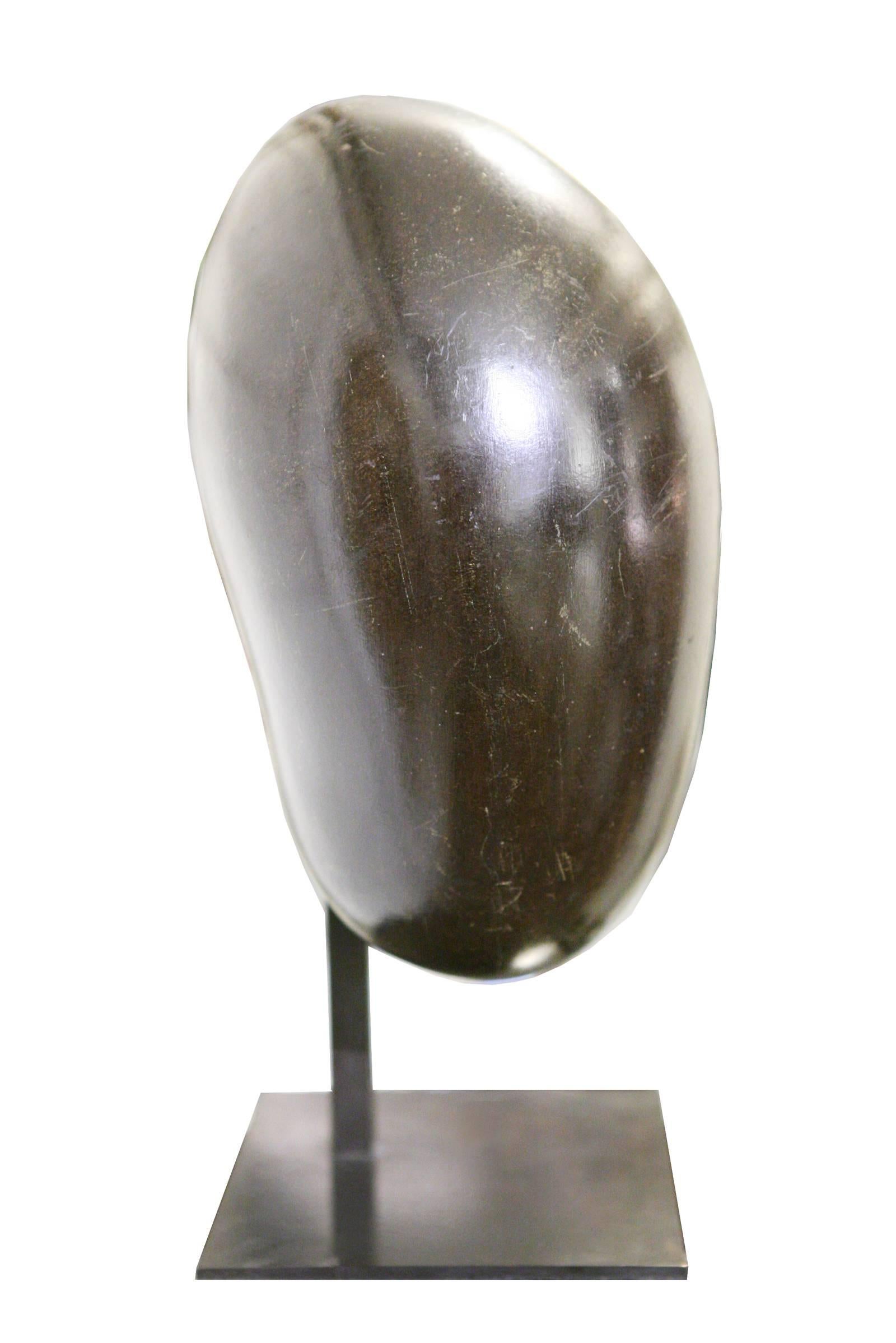 Hand-Crafted Real Coconut from Praslin on Bronze Base