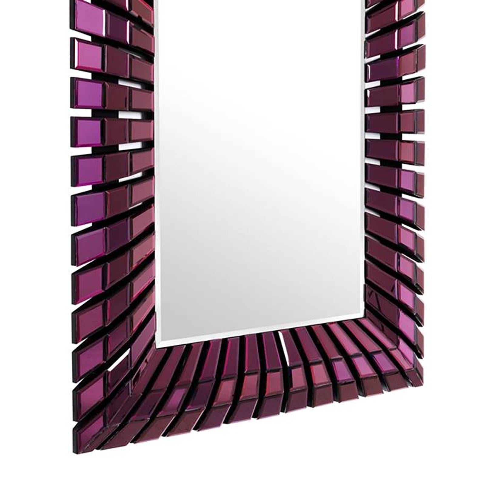 purple mirror glass