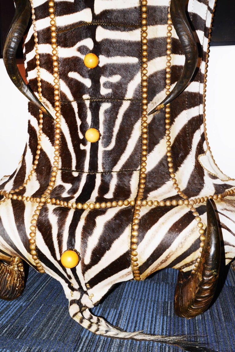 Zebra Head Chest of Drawers with Zebra Skin For Sale at 1stDibs
