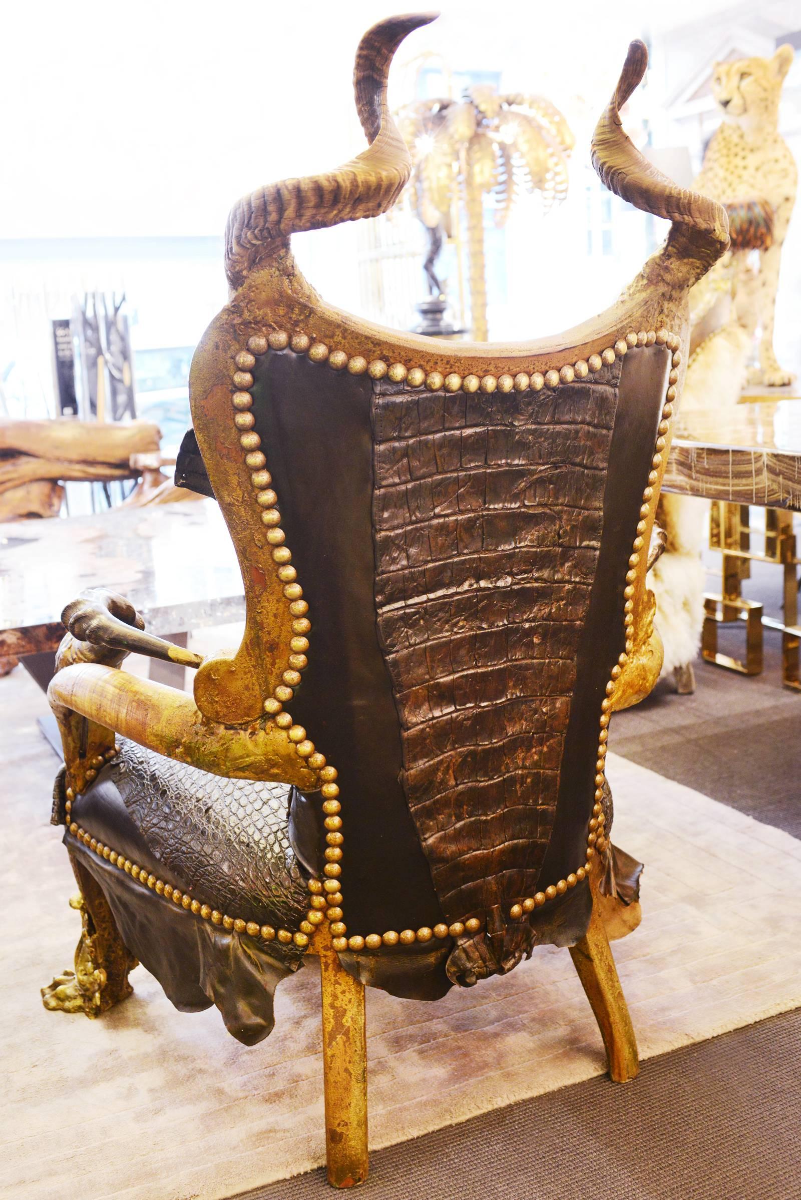 alligator skin chair
