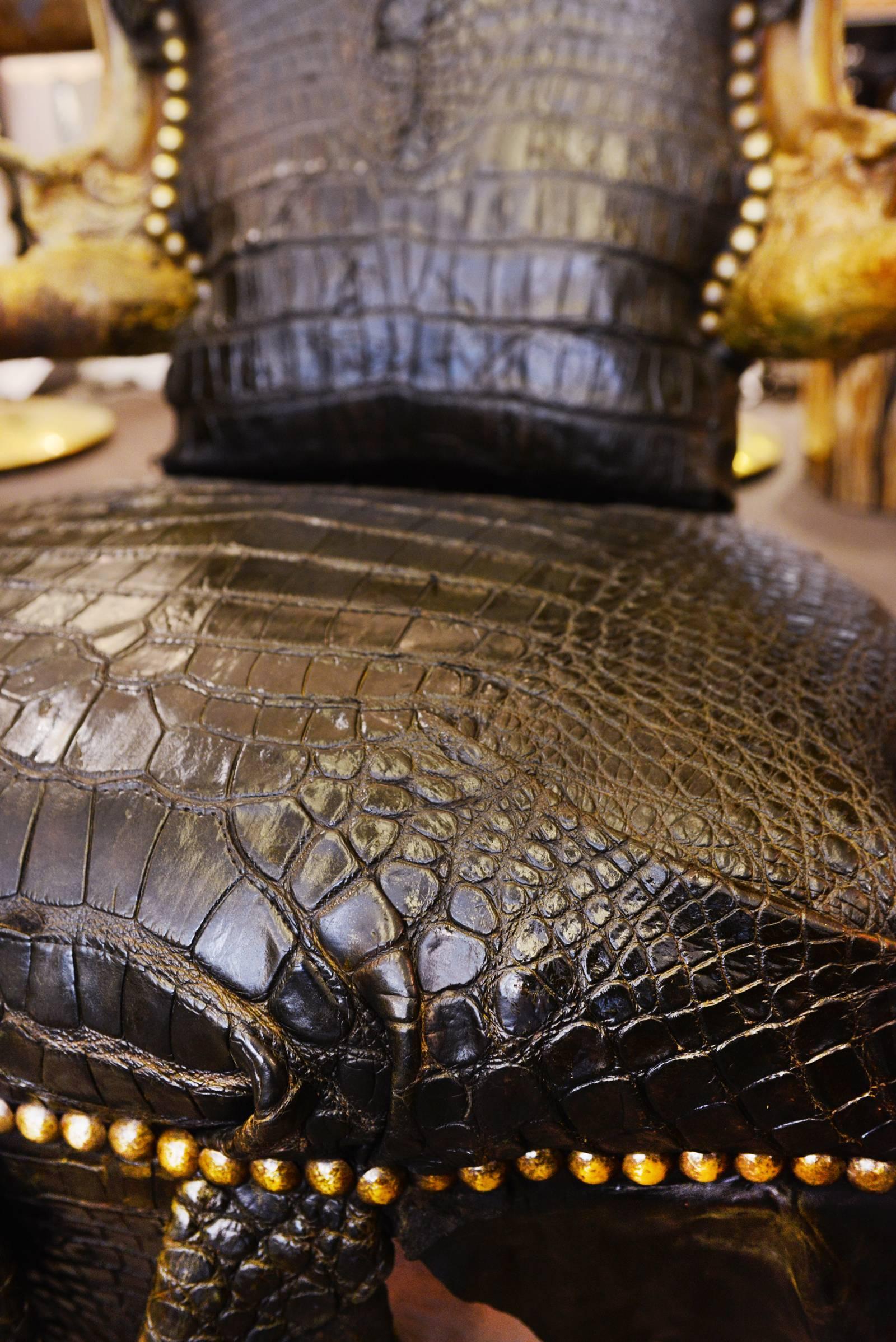 alligator leather chair