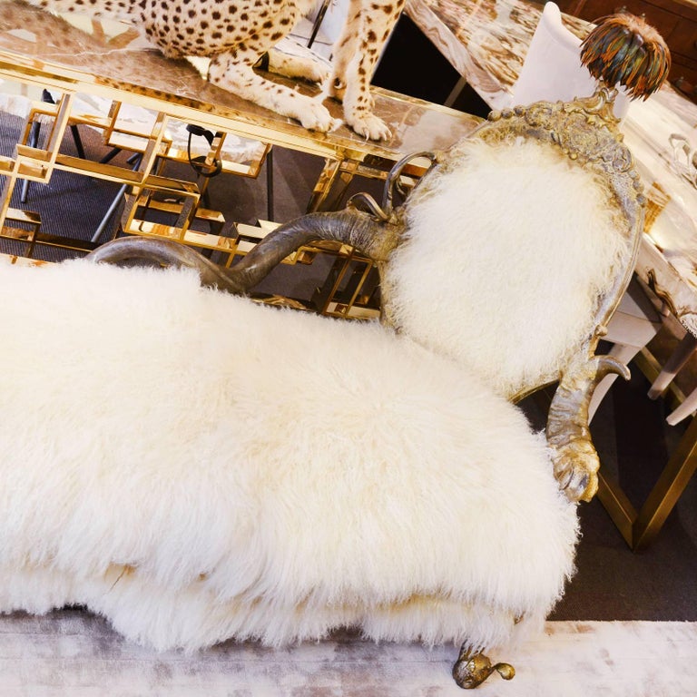 Pure Lamb Daybed in Mongolia Lamb Wool For Sale at 1stDibs