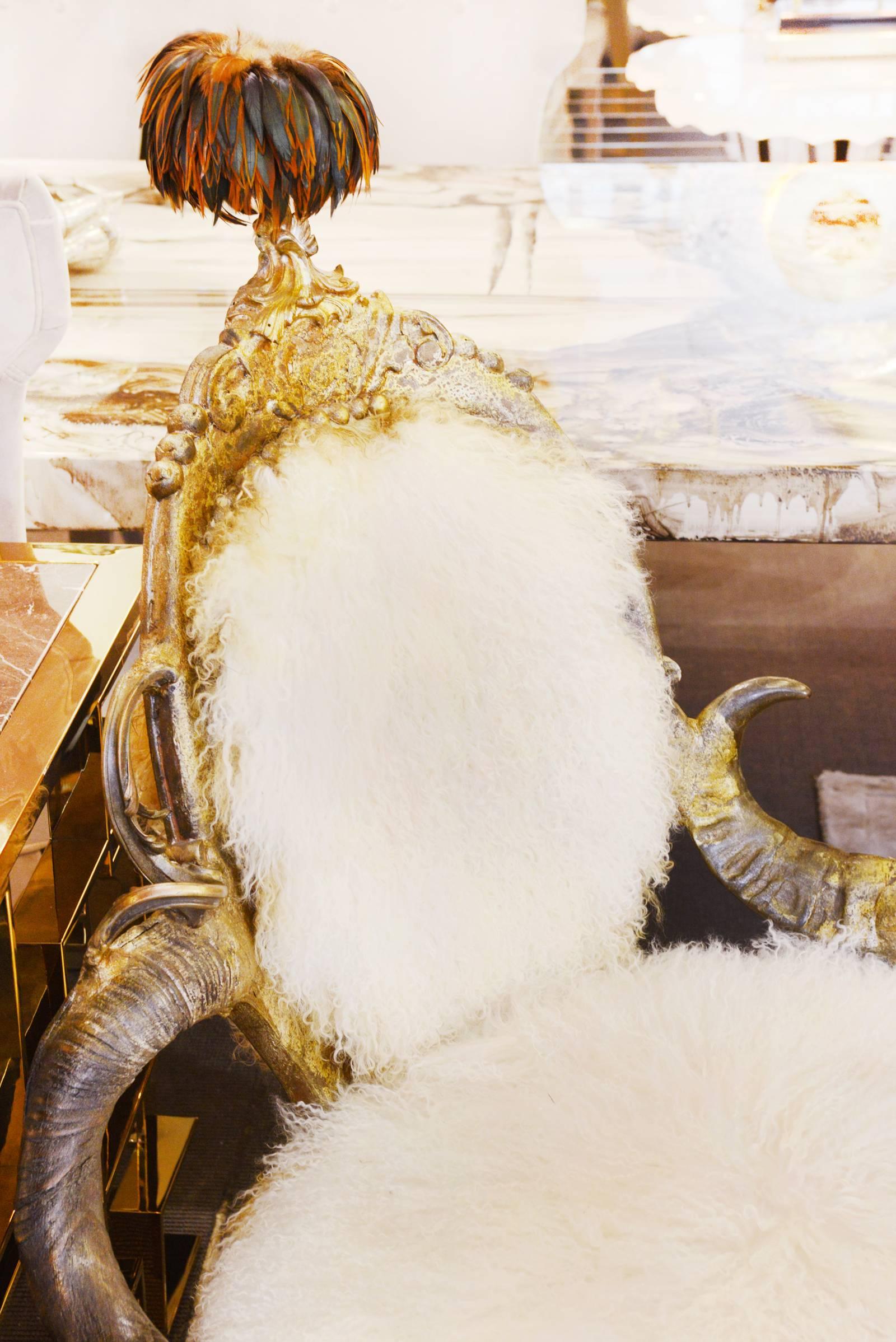 Tagesbett aus mongolischer Lammwolle im Zustand „Hervorragend“ im Angebot in Paris, FR