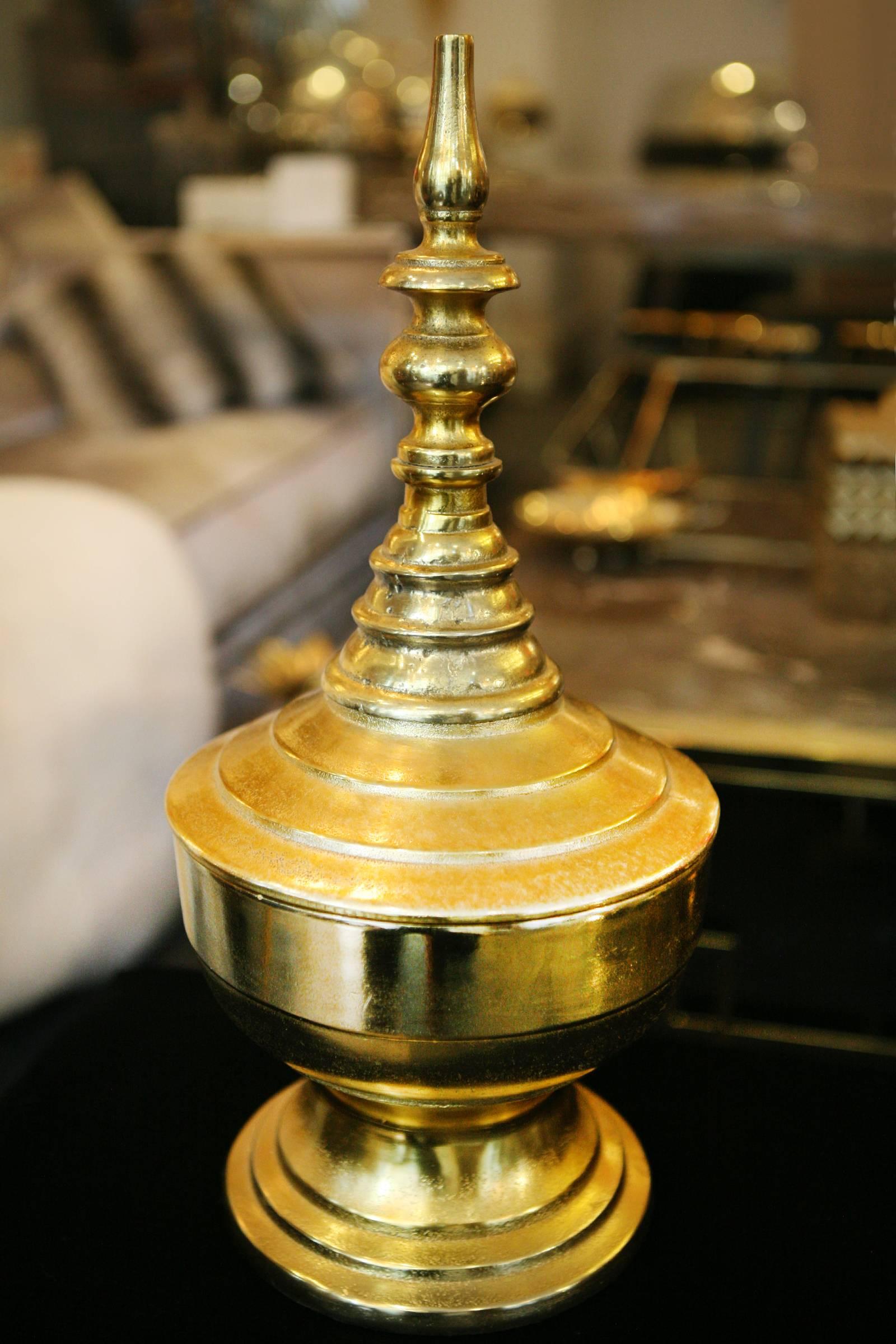 Indonesian Reliquary Urn in Brass For Sale