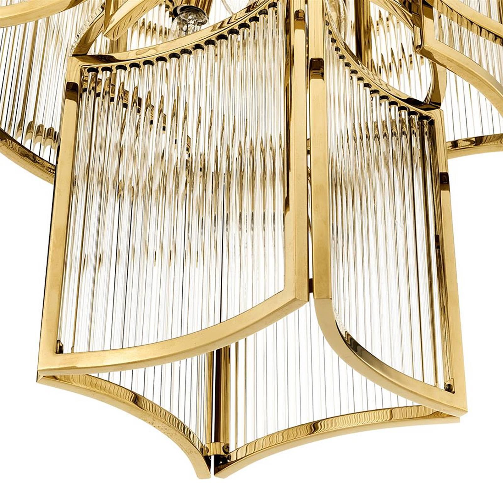 Hand-Crafted Radiance Chandelier in Gold or Nickel Finish