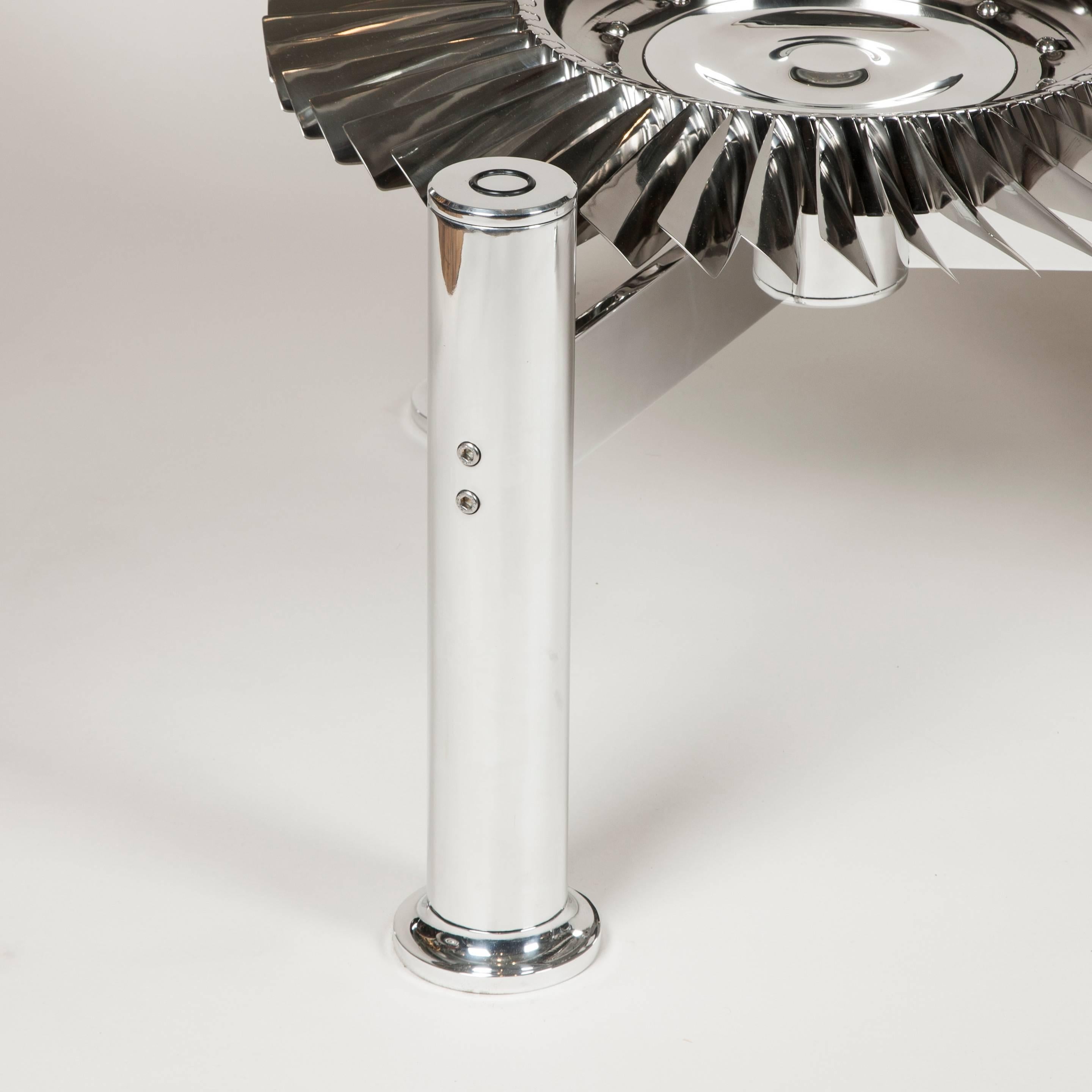 Contemporary Double Turbine Rolls-Royce Coffee Table from Pegasus Fighter Engine