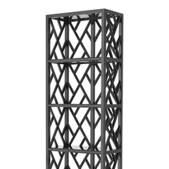 Harth Bookshelves in Solid Mahogany Wood in Black Lacquered Finish