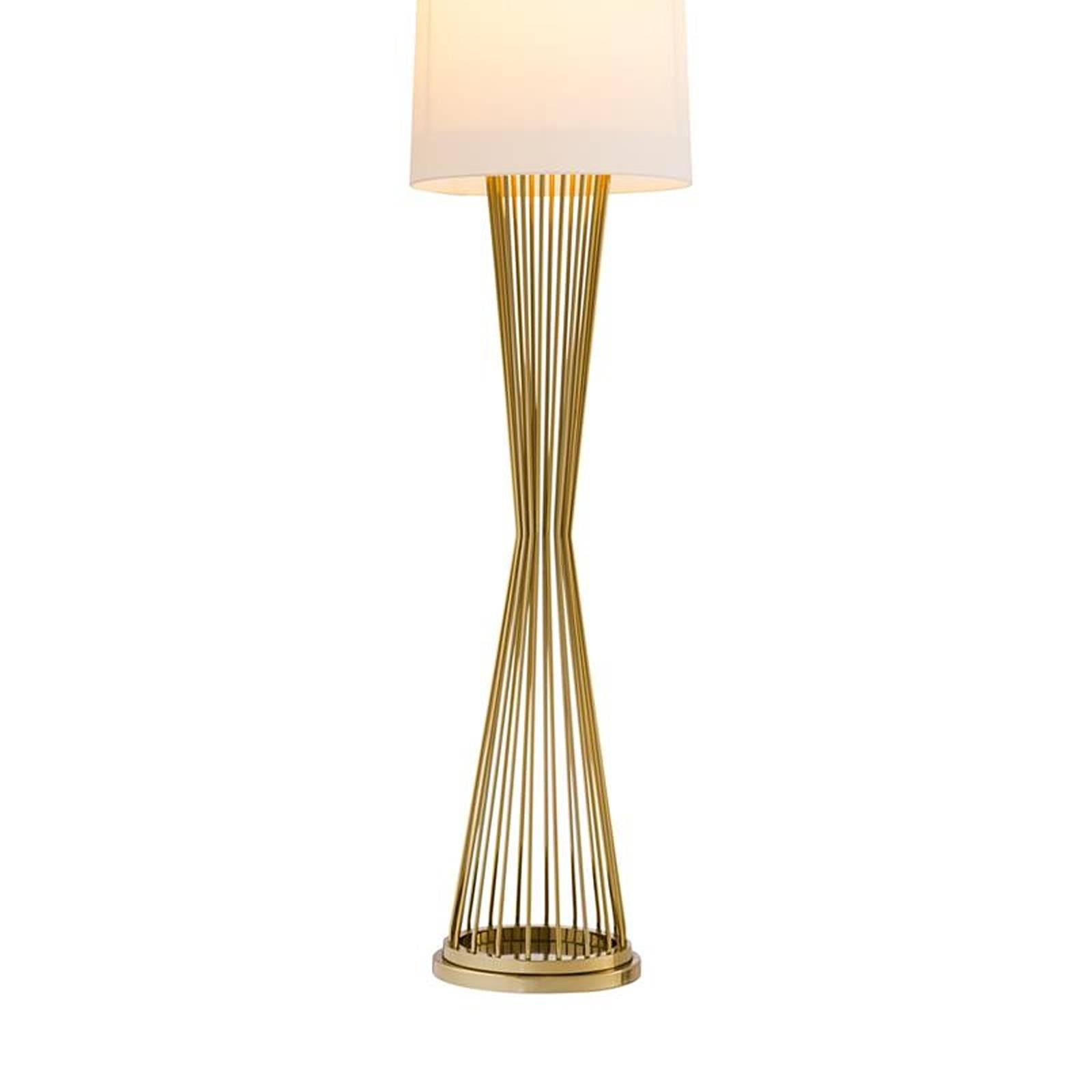 Dutch Barnet Floor Lamp in Gold or Nickel Finish