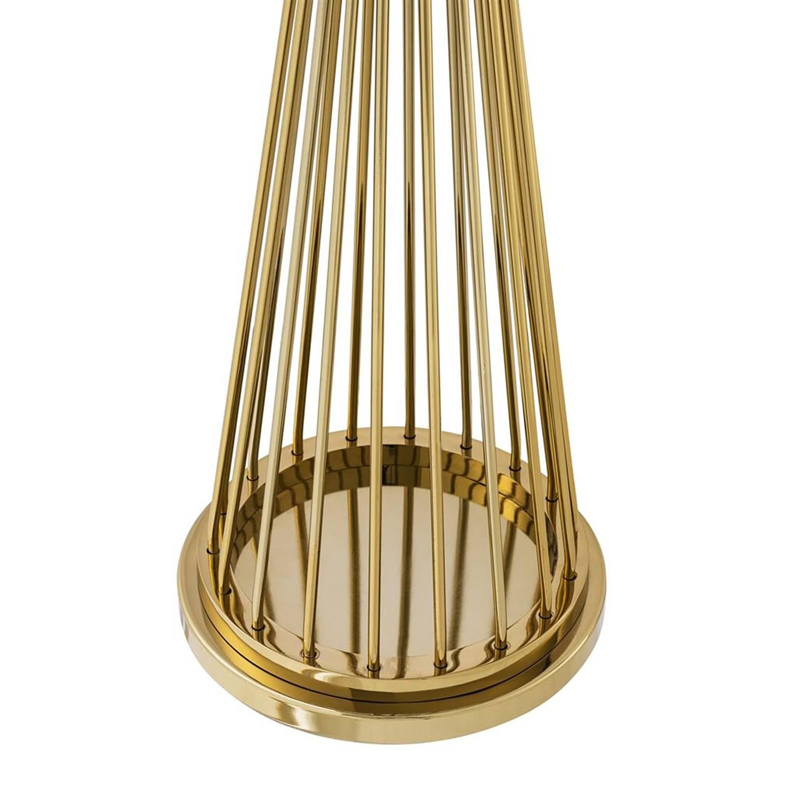 Polished Barnet Floor Lamp in Gold or Nickel Finish