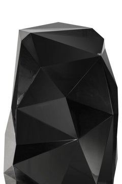 Fortnox Safe in Black Lacquered Wood High Gloss Finish and Gold Leaf